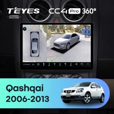 Штатная магнитола Teyes CC4 Pro 360 8/128 Nissan Qashqai 1 J10 (2006-2013) F2 (11")