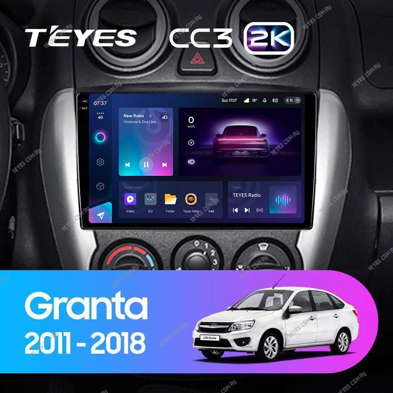 Штатная магнитола Teyes CC3 2K 6/128 Lada Granta Sport (2011-2018) Тип-B