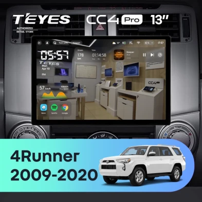 Штатная магнитола Teyes CC4 Pro 12/256 Toyota 4Runner 5 N280 (2009-2020) (13")