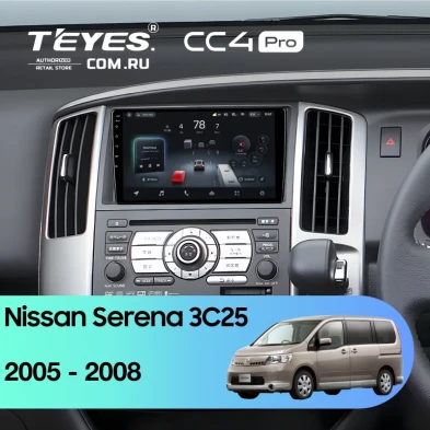 Штатная магнитола Teyes CC4 Pro 12/256 Nissan Serena 3 C25 (2005-2008)