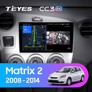 Штатная магнитола Teyes CC3 2K 4/64 Toyota Matrix 2 E140 (2008-2014)