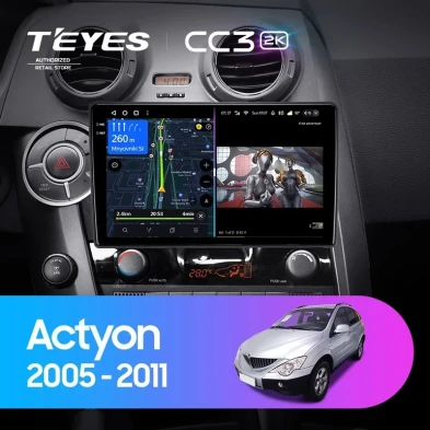 Штатная магнитола Teyes CC3 2K 6/128 SsangYong Actyon C100 (2005-2011)