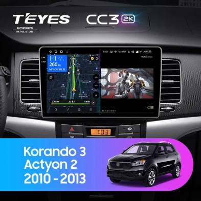Штатная магнитола Teyes CC3 2K 6/128 SsangYong Korando 3 (2010-2013)