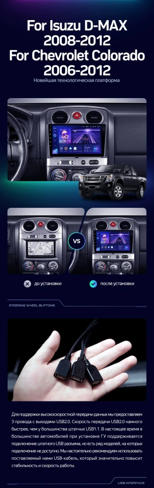 Штатная магнитола Teyes CC3 4/32 Chevrolet Colorado (2006-2012)