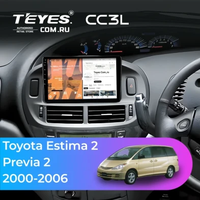 Штатная магнитола Teyes CC3L 4/64 Toyota Estima 2 (2000-2006) Правый руль