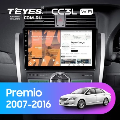 Штатная магнитола Teyes CC3L WiFi 2/32 Toyota Premio (T260) (2007-2016) Правый руль