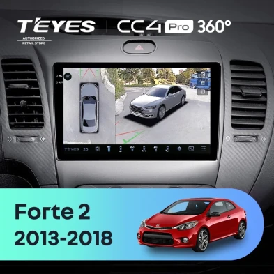 Штатная магнитола Teyes CC4 Pro 360 12/256 Kia Forte 2 (2013-2018) F1 Тип-AB