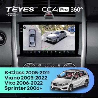 Штатная магнитола Teyes CC4 Pro 360 12/256 Mercedes-Benz B-Class T245 (2005-2011)