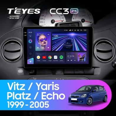 Штатная магнитола Teyes CC3 2K 360 6/128 Toyota Yaris (1999-2005) F2