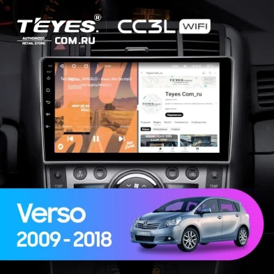 Штатная магнитола Teyes CC3L WiFi 2/32 Toyota Verso R20 (2009-2018) F1