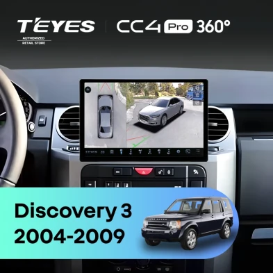 Штатная магнитола Teyes CC4 Pro 360 12/256 Land Rover Discovery 3 (2004-2009) F2 (11")