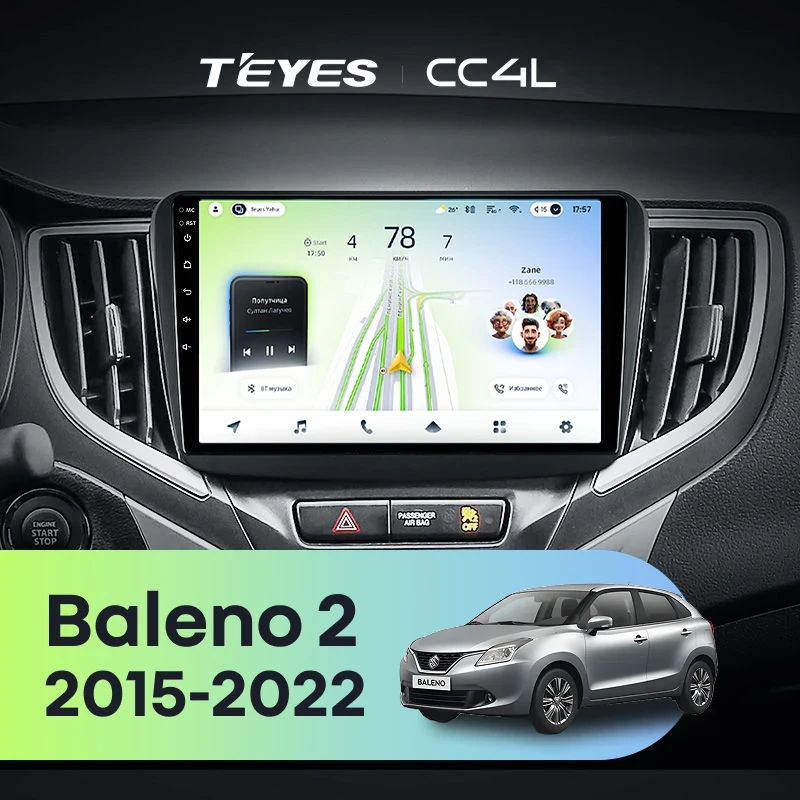 Штатная магнитола Teyes CC4L 6/64 Suzuki Baleno 2 (2015-2022)