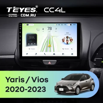 Штатная магнитола Teyes CC4L 6/64 Toyota Vios (2020-2023) Правый руль