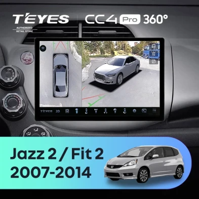 Штатная магнитола Teyes CC4 Pro 360 8/128 Honda Fit 2 GE (2007-2014) (11")