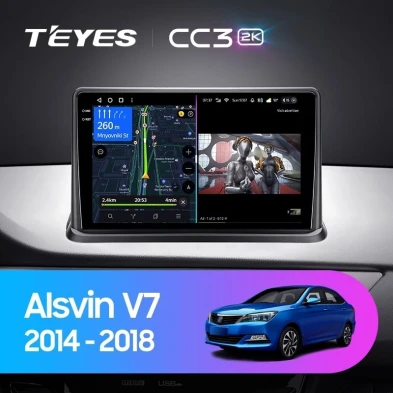 Штатная магнитола Teyes CC3 2K 360 6/128 Changan Alsvin V7 (2014-2018)