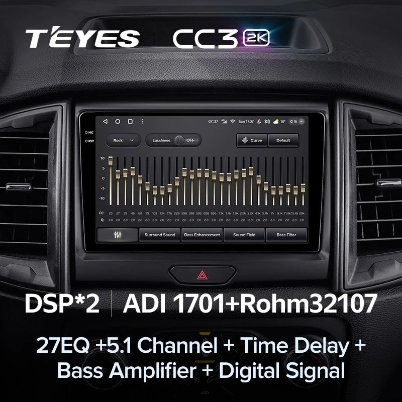 Штатная магнитола Teyes CC3 2K 4/64 Ford Ranger P703 (2015-2022) Тип-B