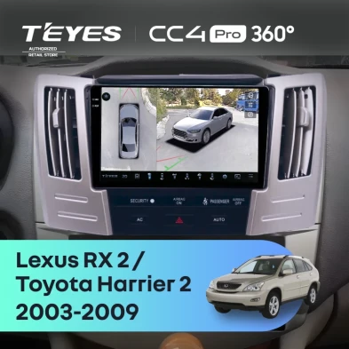 Штатная магнитола Teyes CC4 Pro 360 8/128 Lexus RX 2 (2003-2009) F2