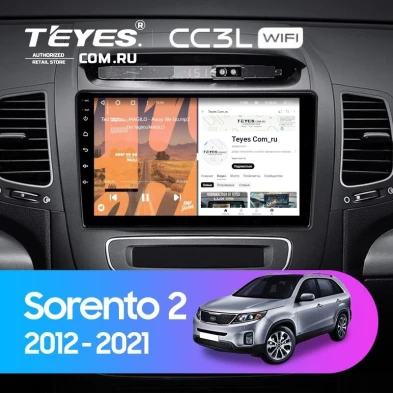 Штатная магнитола Teyes CC3L WiFi 2/32 Kia Sorento 2 II XM (2012-2021) F1