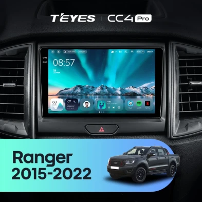 Штатная магнитола Teyes CC4 Pro 12/256 Ford Ranger P703 (2015-2022) Тип-B
