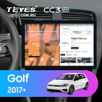 Штатная магнитола Teyes CC3 2K 360 6/128 Volkswagen Golf 2017+ (13")