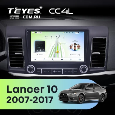 Штатная магнитола Teyes CC4L 6/64 Mitsubishi Lancer 10 (2007-2017) F3 с кнопками Тип-A