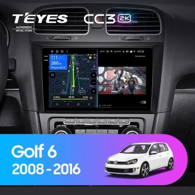 Штатная магнитола Teyes CC3 2K 6/128 Volkswagen Golf 6 (2008-2016)