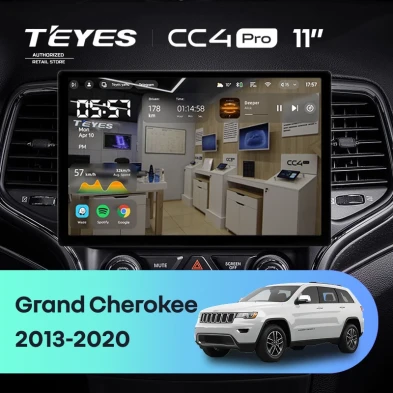 Штатная магнитола Teyes CC4 Pro 8/128 Jeep Grand Cherokee WK2 (2013-2020) F1 (11")