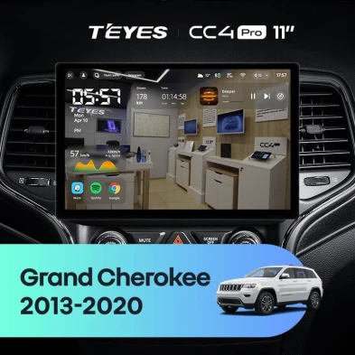 Штатная магнитола Teyes CC4 Pro 8/128 Jeep Grand Cherokee WK2 (2013-2020) F2 (11")