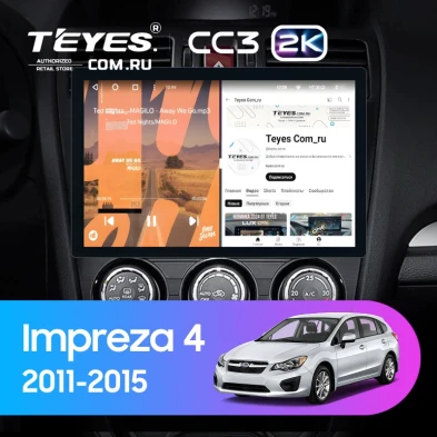 Штатная магнитола Teyes CC3 2K 4/32 Subaru Impreza 4 (2011-2015) Тип-B (11")