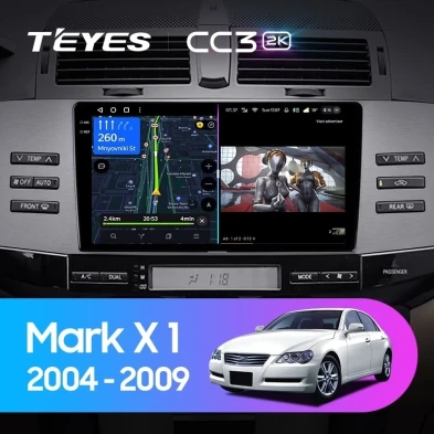 Штатная магнитола Teyes CC3 2K 4/32 Toyota Mark X X120 (2004-2009) Правый руль