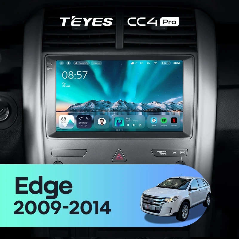 Штатная магнитола Teyes CC4 Pro 8/128 Ford Edge U387 (2009-2014)