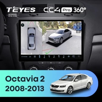 Штатная магнитола Teyes CC4 Pro 360 12/256 Skoda Octavia 2 A5 (2008-2013) (11")