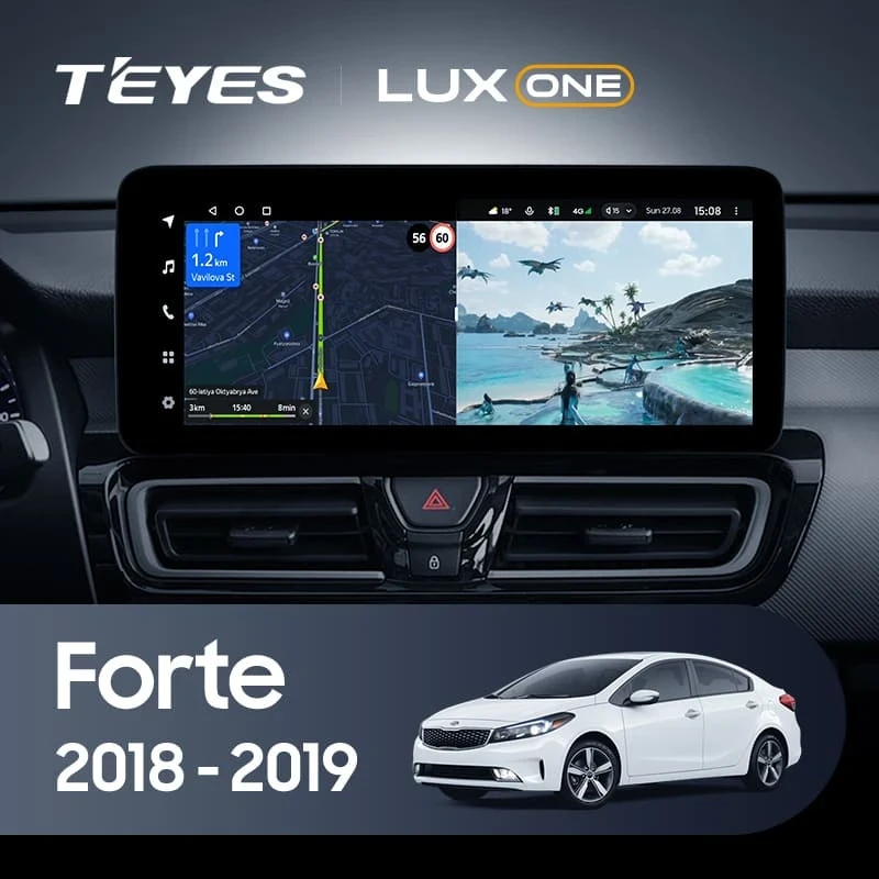 Штатная магнитола Teyes LUX ONE 6/128 Kia Forte (2018-2019)