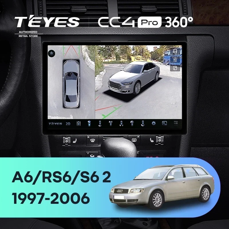 Штатная магнитола Teyes CC4 Pro 360 8/128 Audi RS6 1 (2002-2006) (11")