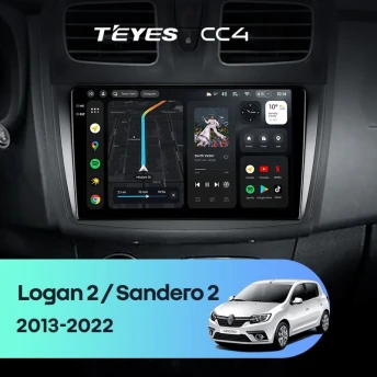 Штатная магнитола Teyes CC4 8/128 Renault Logan 2 (2012-2022) F2