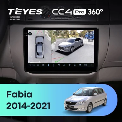 Штатная магнитола Teyes CC4 Pro 360 12/256 Skoda Fabia (2014-2021)