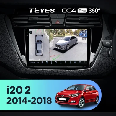 Штатная магнитола Teyes CC4 Pro 360 12/256 Hyundai i20 2 GB (2014-2018) Правый руль
