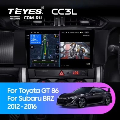 Штатная магнитола Teyes CC3L 4/64 Toyota GT 86 (2012-2016) Правый руль