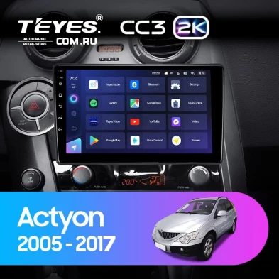 Штатная магнитола Teyes CC3 2K 360 6/128 SsangYong Actyon Sports (2005-2017)