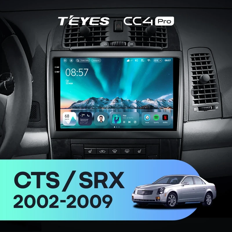 Штатная магнитола Teyes CC4 Pro 8/128 Cadillac CTS (2002-2007)