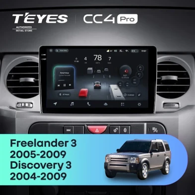 Штатная магнитола Teyes CC4 Pro 12/256 Land Rover Freelander 3 (2005-2009)