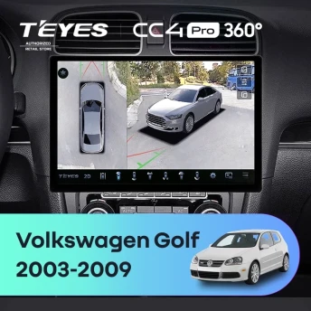 Штатная магнитола Teyes CC4 Pro 360 8/128 Volkswagen Golf (2003-2009) (13")