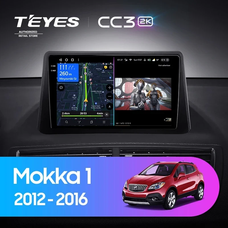 Штатная магнитола Teyes CC3 2K 4/32 Opel Mokka 1 (2012-2016)