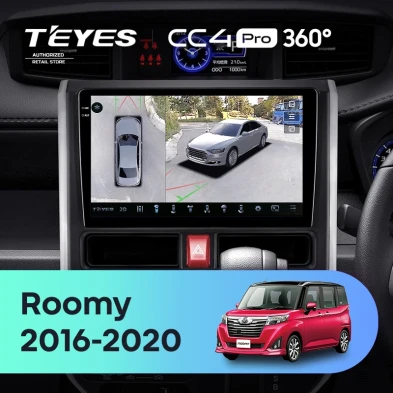 Штатная магнитола Teyes CC4 Pro 360 8/128 Toyota Roomy (2016-2020) Правый руль