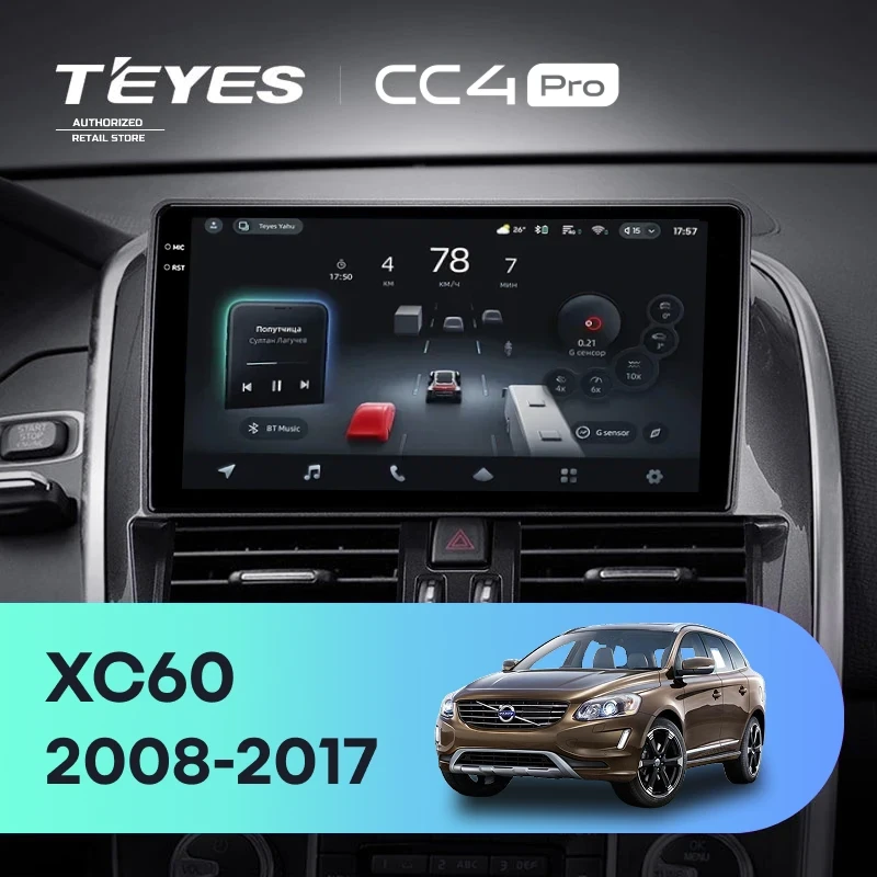 Штатная магнитола Teyes CC4 Pro 8/128 Volvo XC60 I 1 (2013-2017) Тип-B