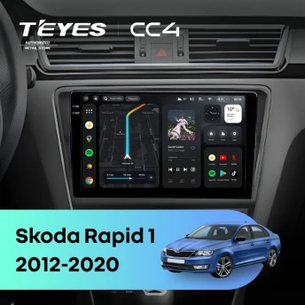Штатная магнитола Teyes CC4 8/128 Skoda Rapid 1 (2012-2020) F2