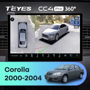 Штатная магнитола Teyes CC4 Pro 360 12/256 Toyota Corolla E130 E120 (2000-2004) (13")