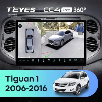 Штатная магнитола Teyes CC4 Pro 360 12/256 Volkswagen Tiguan 1 NF (2006-2016) F2 (11")
