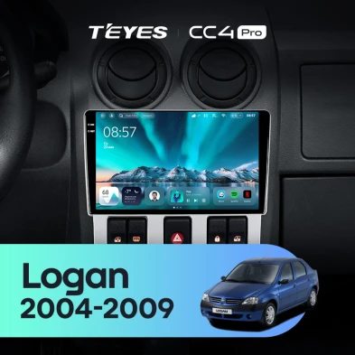 Штатная магнитола Teyes CC4 Pro 12/256 Renault Logan 1 (2004-2009)