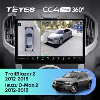Штатная магнитола Teyes CC4 Pro 360 12/256 Chevrolet TrailBlazer 2 (2012-2015) (13")